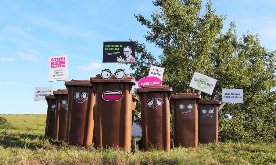 Plakat; Kein Plastik in der Biotonne