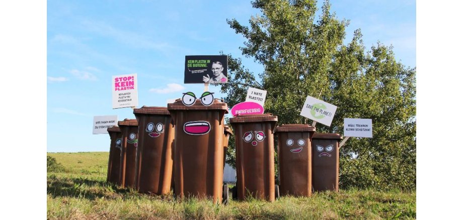 Plakat; Kein Plastik in der Biotonne
