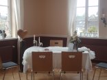 Trauzimmer Rathaus; Blick auf Trautisch