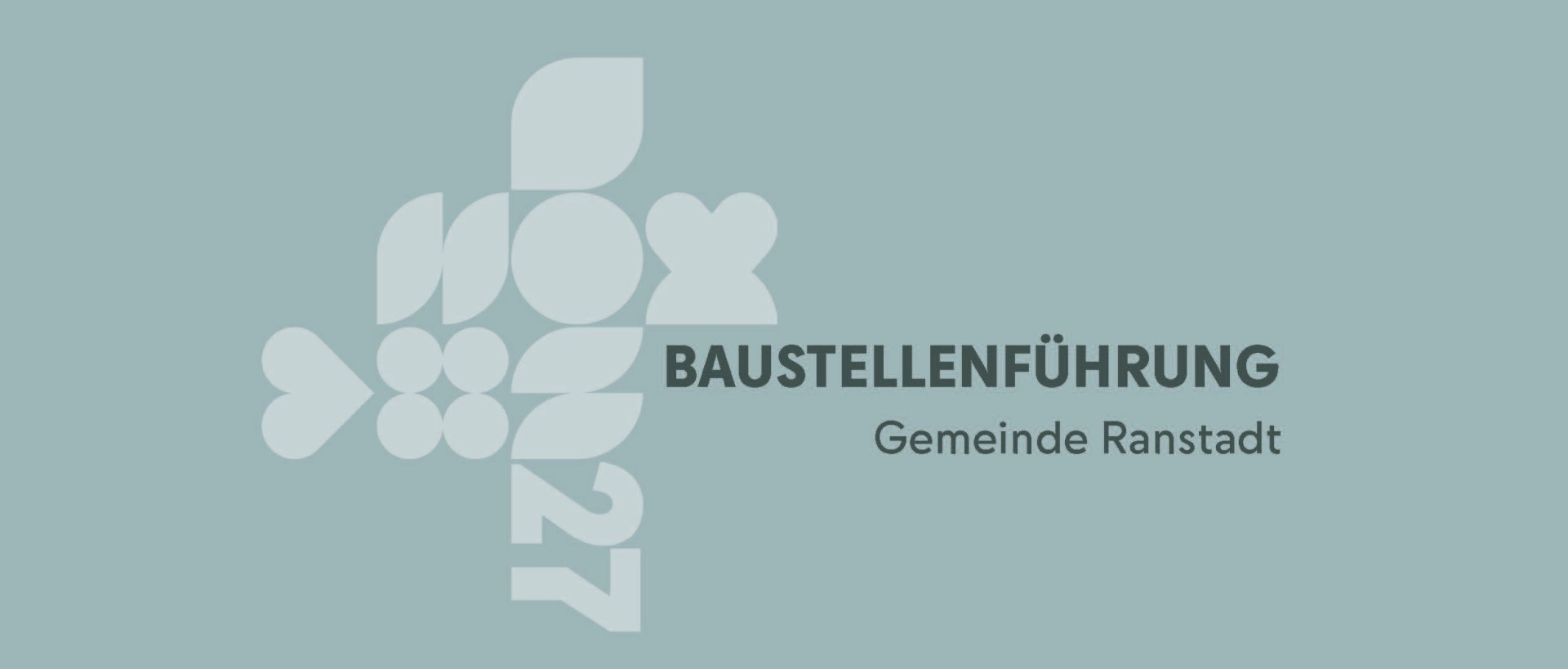 Das Bild zeigt das Logo der Landesgartenschau 2027 für die Baustellenführung in der Gemeinde Ranstadt.